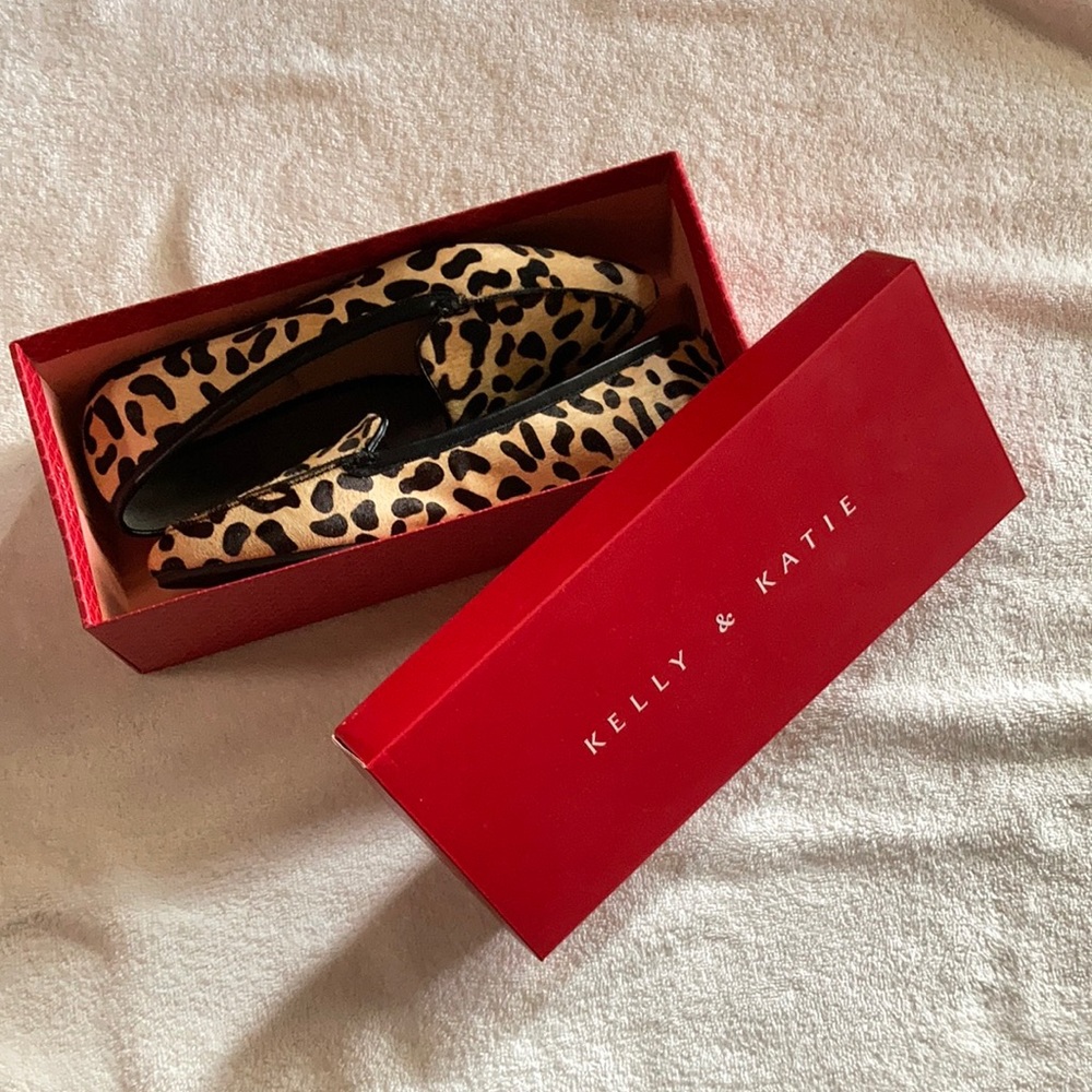 Leather Leopard flats